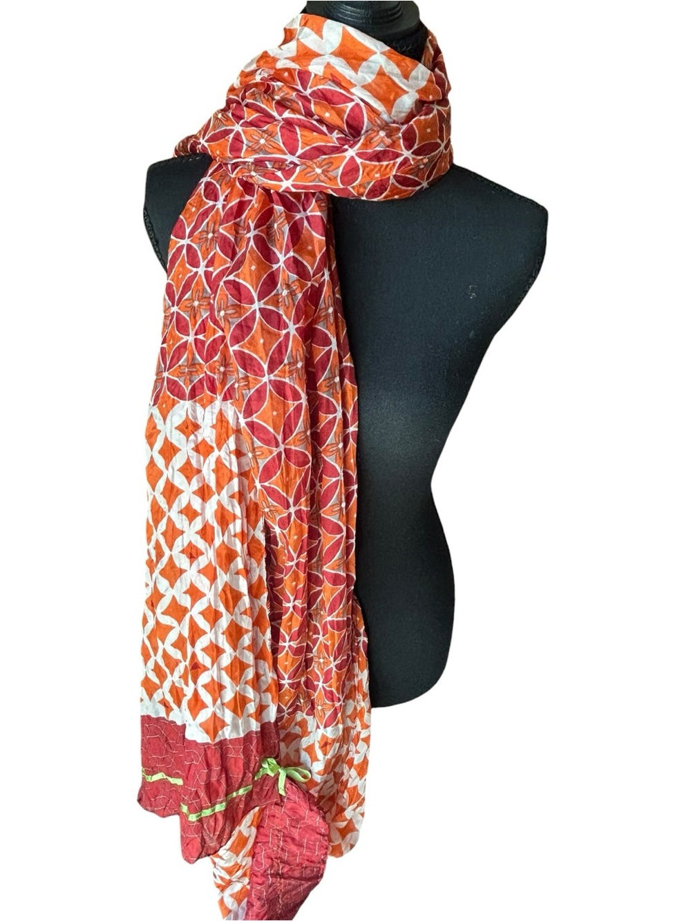 Michael Stars 100% Silk Treasured Tiles Wrap Scarf NWT